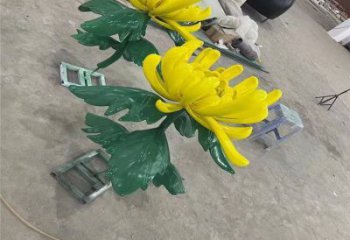 郴州景區(qū)菊花雕塑優(yōu)選，圓雕體系，城市菊花雕塑選定