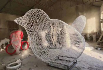 建鄴鏤空小鳥雕塑精選，陸地?cái)[件，鐵藝?guó)B兒雕塑精品