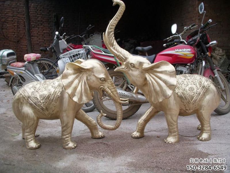 賽罕大象雕塑制造商，小區(qū)擺件，銅大象雕塑提供