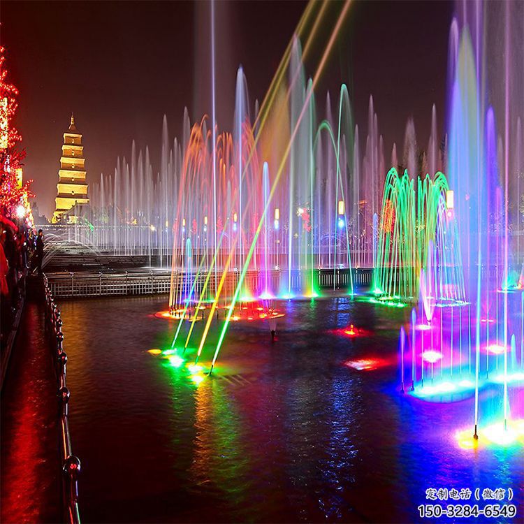 果洛選定噴泉雕塑，燈光數控效果，水景藝術雕塑