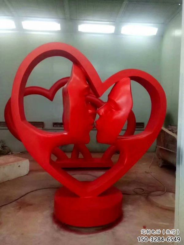 西寧制造心形人物雕塑供需，鋼管組合，雕塑工程制作供應
