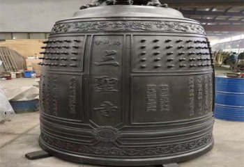 葫蘆島三圣寺銅鐘雕塑-鑄銅鐘雕塑-平直形結構