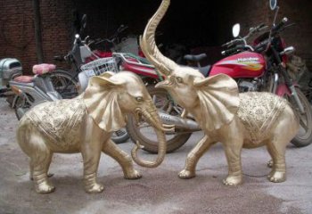 賽罕大象雕塑制造商，小區(qū)擺件，銅大象雕塑提供