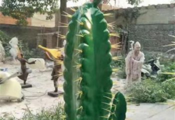 小店庭院仙人球雕塑