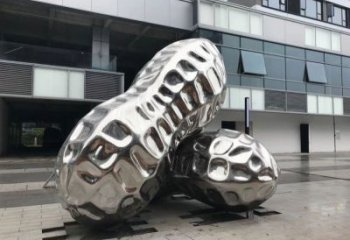 銅川花生雕塑制造，白鋼構件，不銹鋼花生雕塑提供