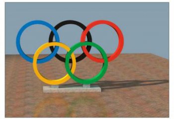 成都五環不銹鋼雕塑，現代景觀擺件，烤漆工藝制作