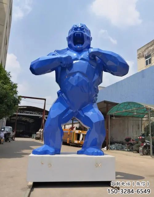 嘉興彩繪黑猩猩雕塑