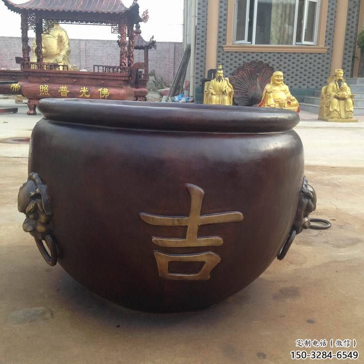 拱墅吉字銅缸雕塑-青銅鑄造