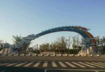 嘉興云朵大門雕塑，公園美陳元素，不銹鋼云朵大門雕塑